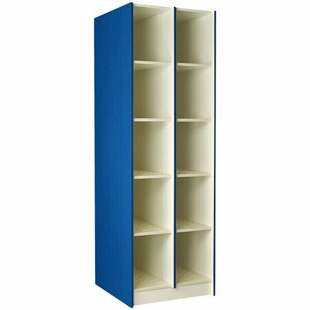 I.D. SYSTEMS 29'' Deep Royal Blue 10 Compartment Instrument Storage Cabinet 89418 278429 Z045 53818429Z045